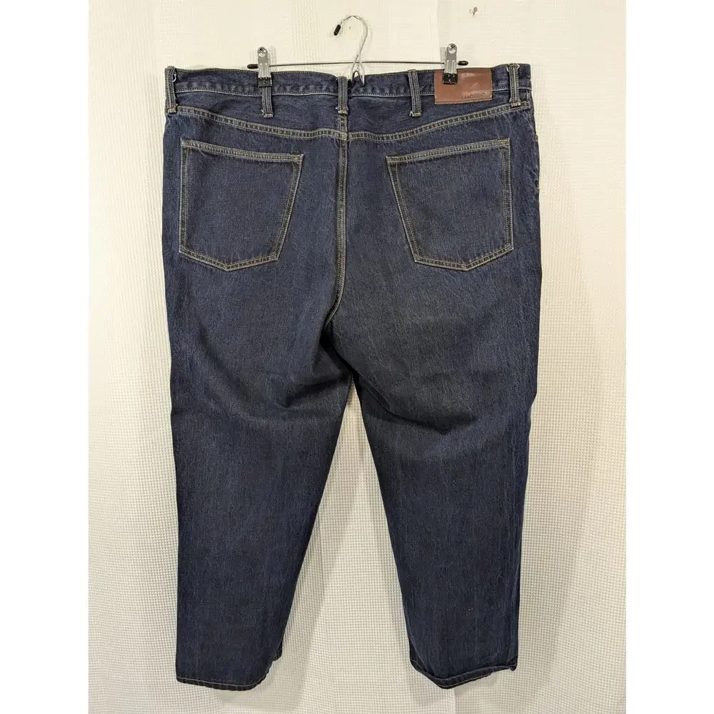 LANDS' END! CLASSIC FIT STRAIGHT LEG 5 POCKET BLUE DENIM MENS JEANS PANTS! SZ 44 - Picture 7 of 13